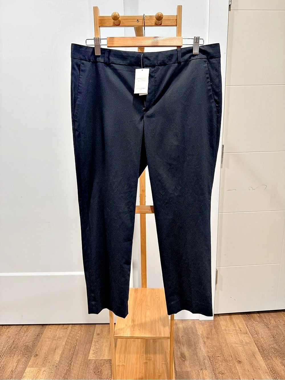 Banana Republic Hampton Fit Pants Straight Leg Black Size 12